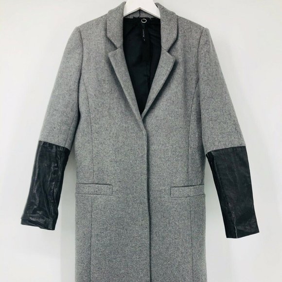 Poleci Wool Cashmere Leather Coat - Picture 2 of 10